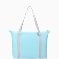 Сумка дорожная на молнии, голубая