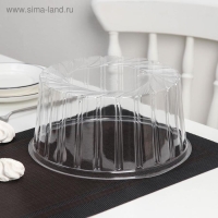 Крышка для тортницы пластиковая одноразовая ПР-Т-1430, 25&times;13 см, внутренний 22&times;11.7 см, прозрачная