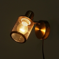 Бра с проводом "Селден" 1хЕ27 40Вт бронза 14х8х12 см