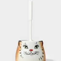 Ёршик для унитаза с подставкой &laquo;Кошка&raquo;, фарфор, МИКС