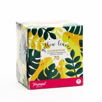 Салфетки &laquo;Premial&raquo; косметические 2-слойные в коробке Нон стоп, 70 шт МИКС