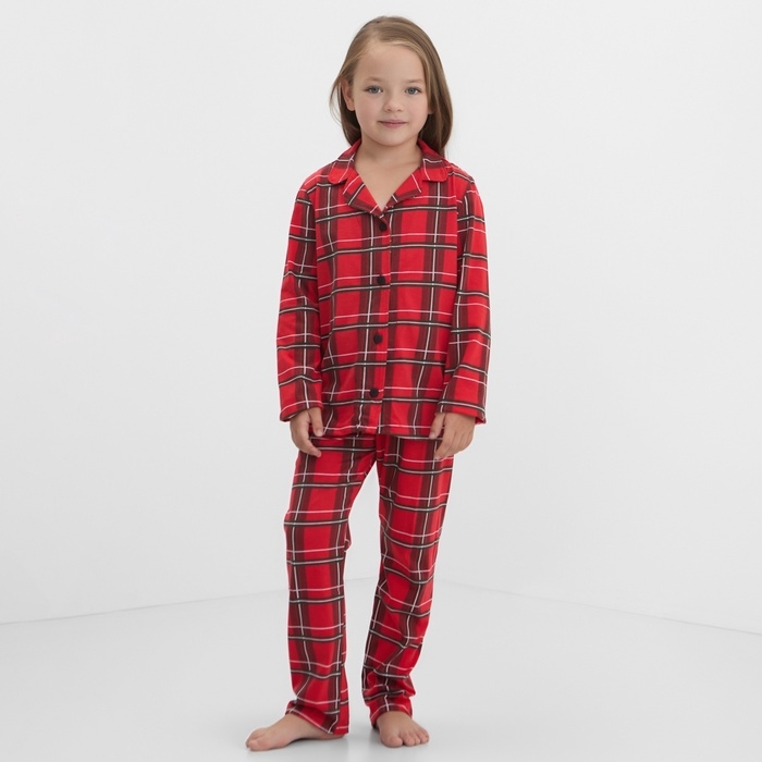 Пижама детская KAFTAN Пижама детская KAFTAN "Клетка" размер 30 (98-104 см)