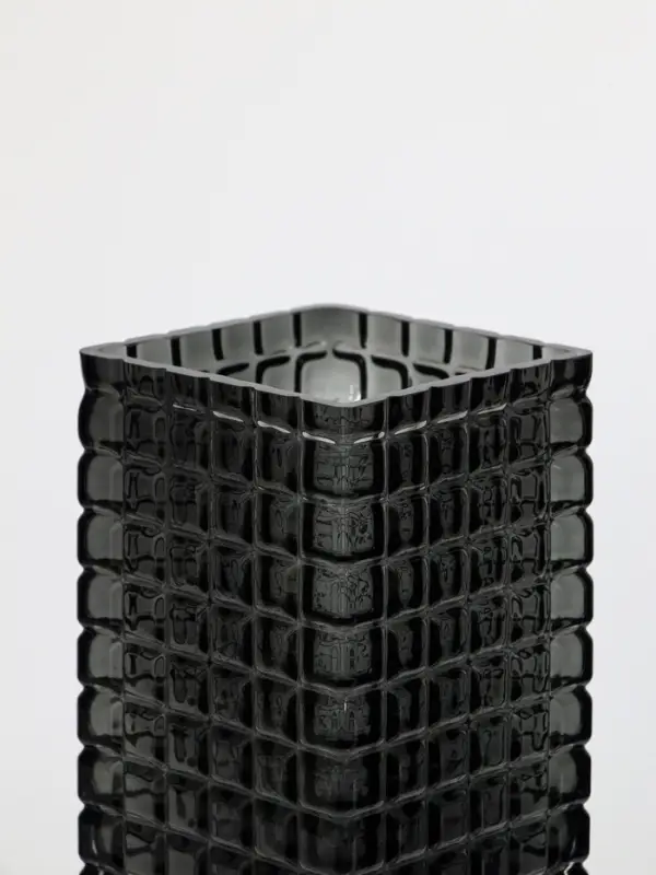 Ваза стекло настольная "Валери" кубики, 24,5х10 см, серый