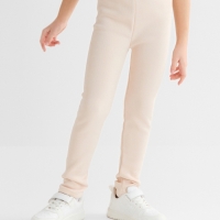 Легинсы для девочки на флисе Collorista, цвет молочный, рост 122 см