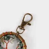 Брелок ловец снов "Великое древо" 19 см, цв. тёмно-зелёный