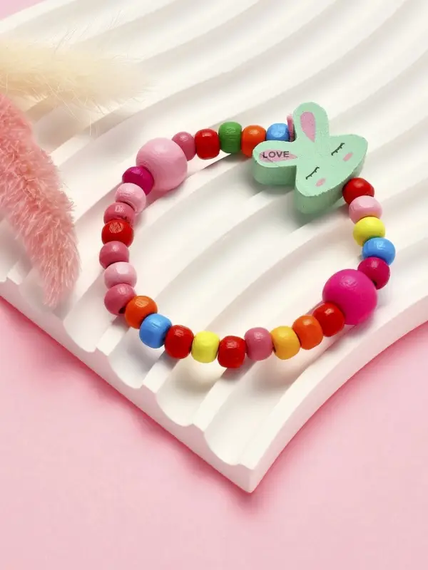 Браслет детский &laquo;Выбражулька&raquo; зайчик сонный на радуге, цвет МИКС