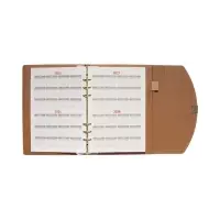 Органайзер на кольцах, A5, с клапаном, 80л, линия, к/зам, Оражевый