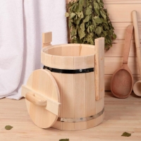 Кадка-бочка для засолки из липы, 10 л, нержавеющий обруч, с крышкой, "Добропаровъ" Кадка-бочка для засолки из липы, 10 л, нержавеющий обруч, с крышкой, "Добропаровъ"