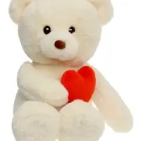 Мягкая игрушка "Медведь Люк", цвет молочный, с сердцем, 35см МЛюк/25/53