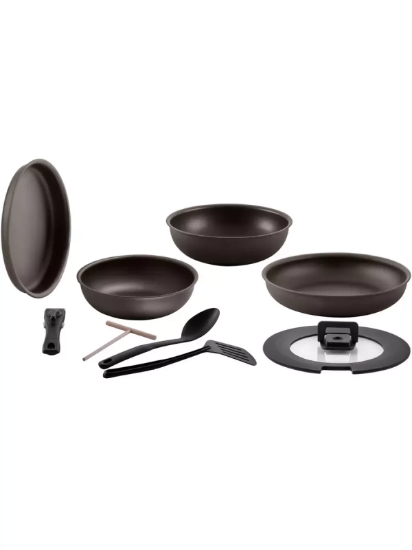 Набор сковород EasyKeep-9D из 9 предметов со съемной ручкой