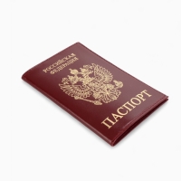 Обложка для паспорта, цвет бордовый