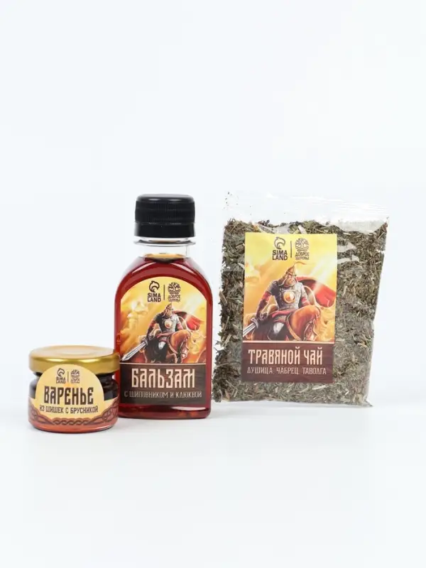 Набор: чай варенье бальзам "Богатырь" в пакете