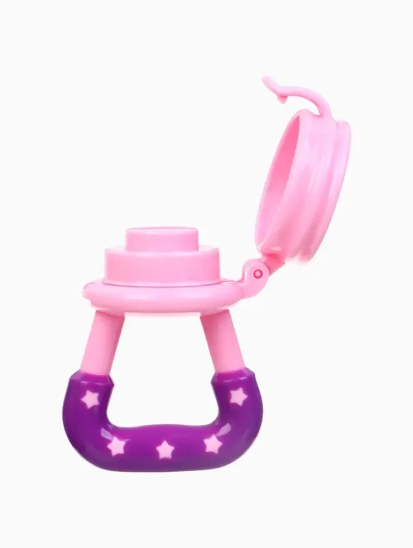 Ниблер для прикорма, с силиконовой сеточкой "Доченька", цвет розовый