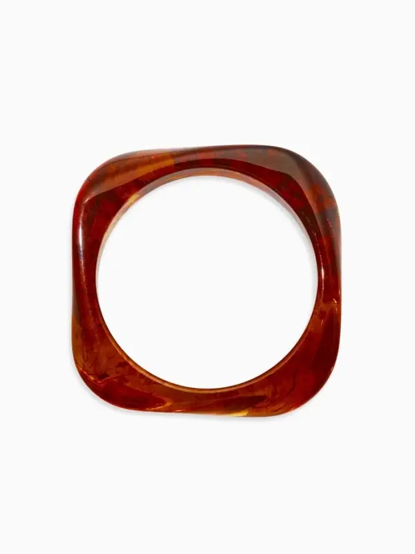 Браслет манжет акрил "Тренд", цвет коричневый