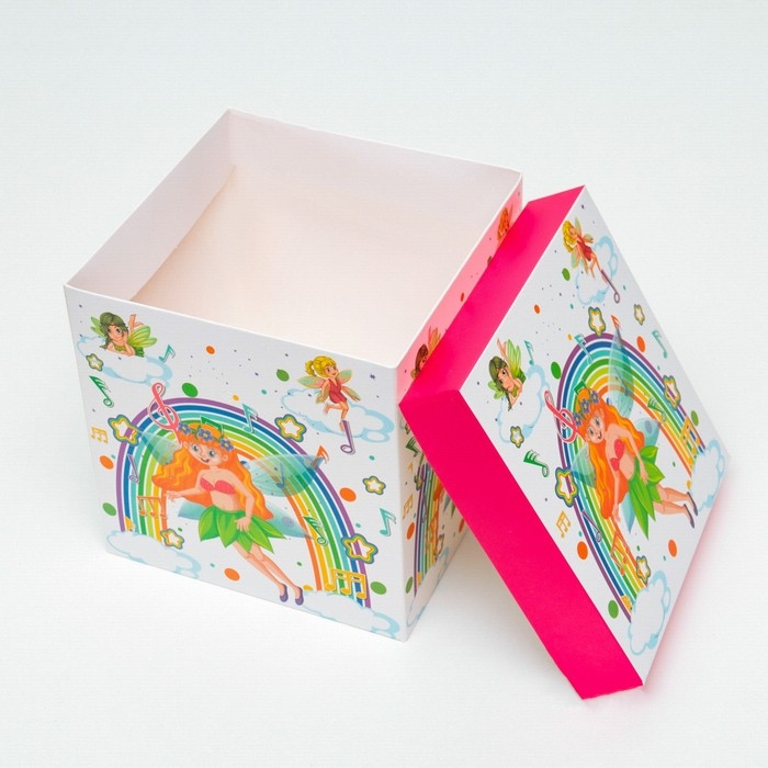 Коробка подарочная самосборная &laquo;Детская&raquo; Фея 15&times;15&times;15 см