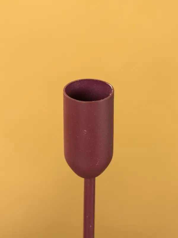 Подсвечник на 1 свечу текстурный "Баклажановый" 8х8х25,5 см