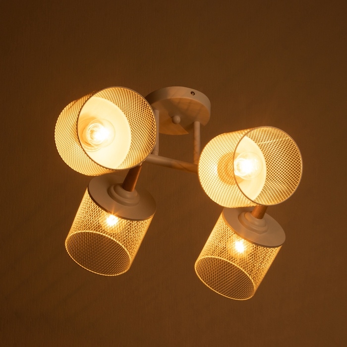 Люстра "Ринас" 4хЕ27 40Вт белый 48х42х32 см