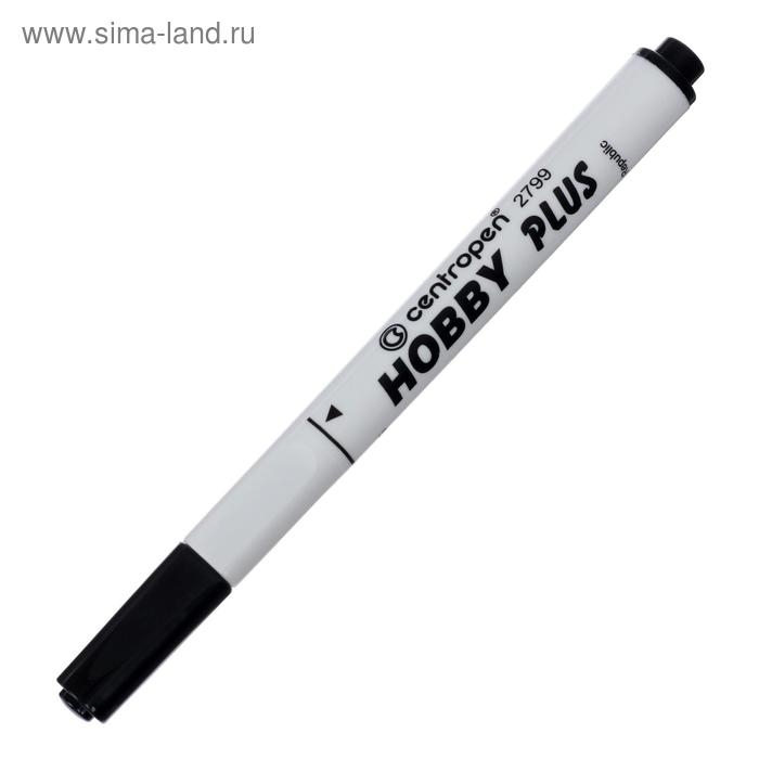 Маркер специальный 3.8 мм Centropen 2799/12 HOBBY PLUS, линия 1 - 3,0 мм, цвет чёрный, картонная упаковка Маркер специальный 3.8 мм Centropen 2799/12 HOBBY PLUS, линия 1 - 3,0 мм, цвет чёрный, картонная упаковка