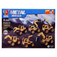 Конструктор металлический &laquo;Строительная техника&raquo;, 6 вариантов сборки , 146 деталей