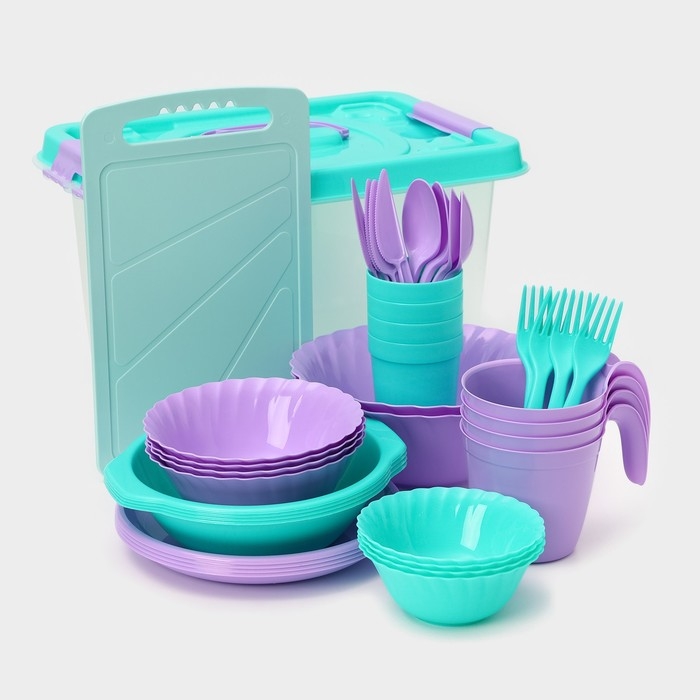 Набор посуды на 4 персоны &laquo;Весёлая компания&raquo;, 36 предметов