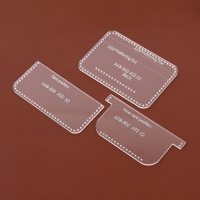 Набор лекал &laquo;Картхолдер с отделениями&raquo;, 7 &times; 10 &times; 0,5 см, 3шт, акрил