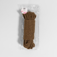 Шнур витой, d = 5 мм, 9 &plusmn; 1 м, цвет кофейный