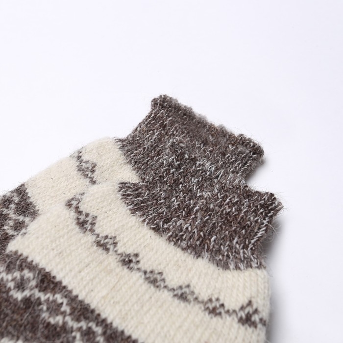 Носки женские новогодние шерстяные укороченные &laquo;Белый медведь&raquo;, цвет серый, размер 23