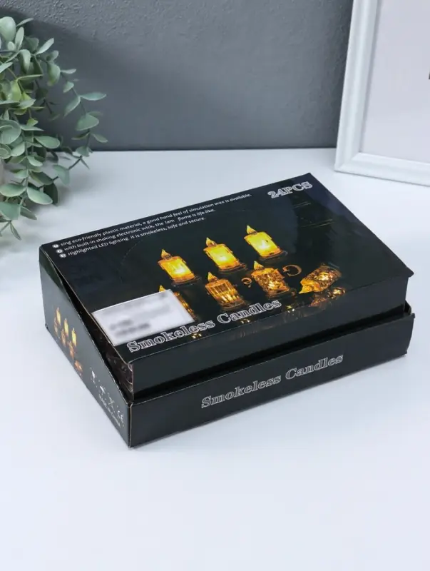 Светодиодная свеча LED "Свеча с подтёками, грани" 3хLR41, прозрачный 3,5х3,5х7 см