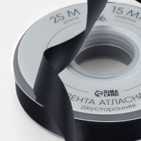 Лента атласная двухсторонняя №0030 15мм*25&plusmn;1м чёрный TR