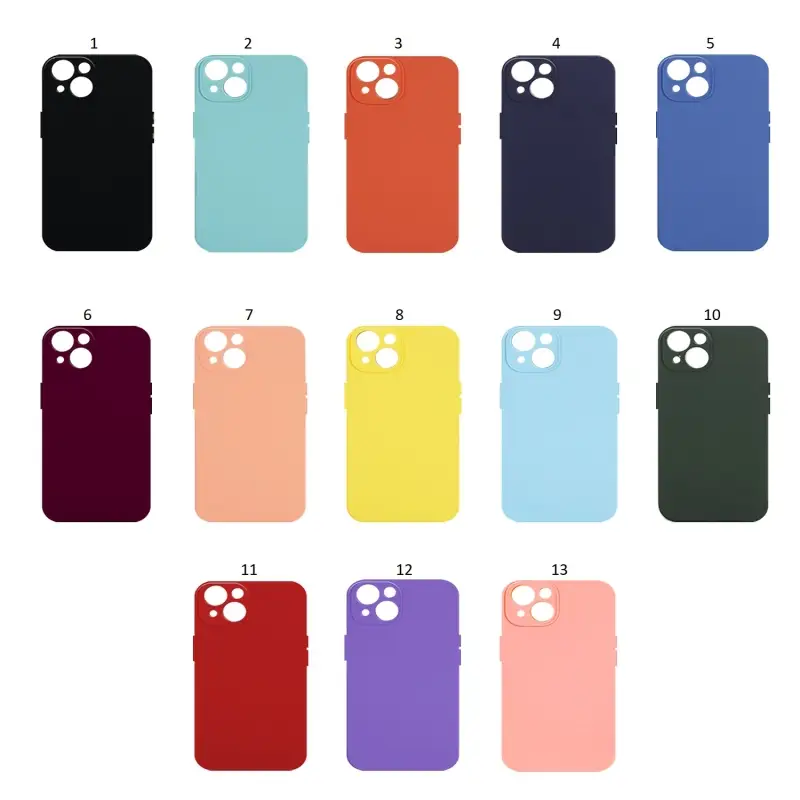 Чехол iPh 13 Mini (5.4) Silicone WS (без лого, в прозрачном пакете)