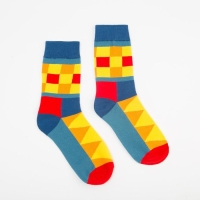 Носки MINAKU &laquo;Кубики&raquo;, размер 36-41 (23-27 см)