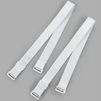 Лямки для бюстгальтера, текстильные, 1.5 см, 37 см, пара, белые