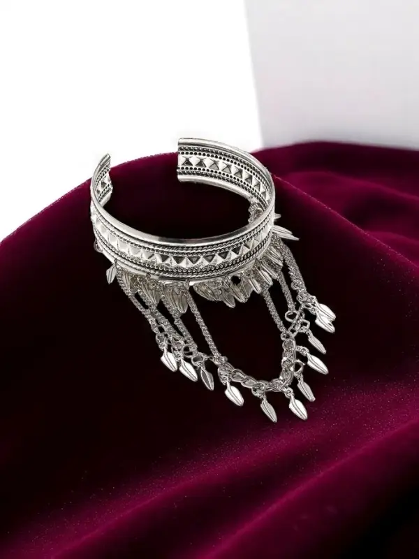 Браслет на предплечье &laquo;Перо&raquo;, цвет серебро