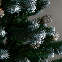 Искусственная ёлка с шишками &laquo;Таёжная элитная, белоснежная&raquo;, 150 см, ПВХ ветки отгибаются
