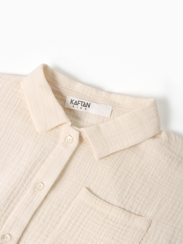 Пижама детская KAFTAN "Муслин", р.30 (98-104 см), молочный