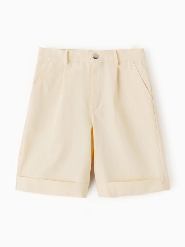 Шорты для мальчика, MINAKU, цвет бежевый, рост 146 см