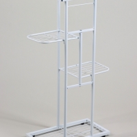 Подставка для цветов Greengo, 4 полки, 43 &times; 22 &times; 82 см, напольная, металл, белая