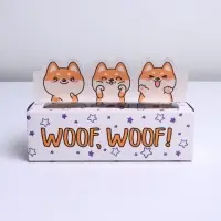 Коробка для макарун кондитерская, упаковка, &laquo;WOOF&raquo;, 18 х 5,5 х 5,5 см