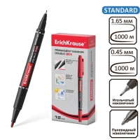 Маркер перманентный ErichKrause Double P-80, 0.45-1.65 мм, двусторонний, красный Маркер перманентный ErichKrause Double P-80, 0.45-1.65 мм, двусторонний, красный