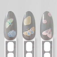 Наклейки для ногтей &laquo;Бабочки и цветы&raquo;, объёмные, разноцветные