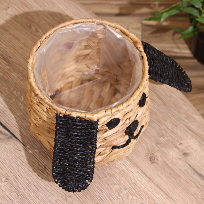 Корзина плетёная "Собачка" 22,5х22,5х19 см
