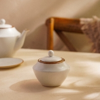 Сахарница фарфоровая SL Home &laquo;Волна в камне&raquo;, 300 мл, 9,5&times;10,5 см, цвет белый