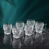 Набор кружек стеклянных &laquo;Алиса&raquo;, 6 шт, 150 мл, Иран
