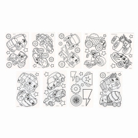 Набор для творчества &laquo;Раскрась витражики-машинки&raquo;, 20 шт. в пакете