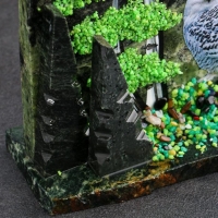 Сувенир-скол "Сова", змеевик, каменная крошка, большой, микс Сувенир-скол "Сова", змеевик, каменная крошка, большой, микс