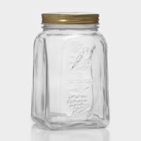 Банка для сыпучих продуктов стеклянная &laquo;Хоммейд&raquo;, 1 л, с крышкой