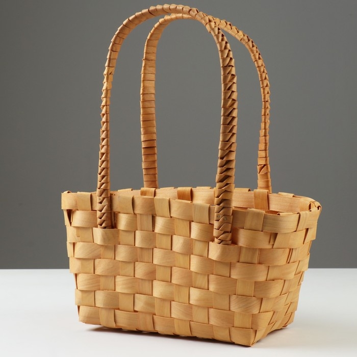 Корзина плетеная, 31 x 18,5 x 15/34,5 см, секвойя Корзина плетеная, 31 x 18,5 x 15/34,5 см, секвойя