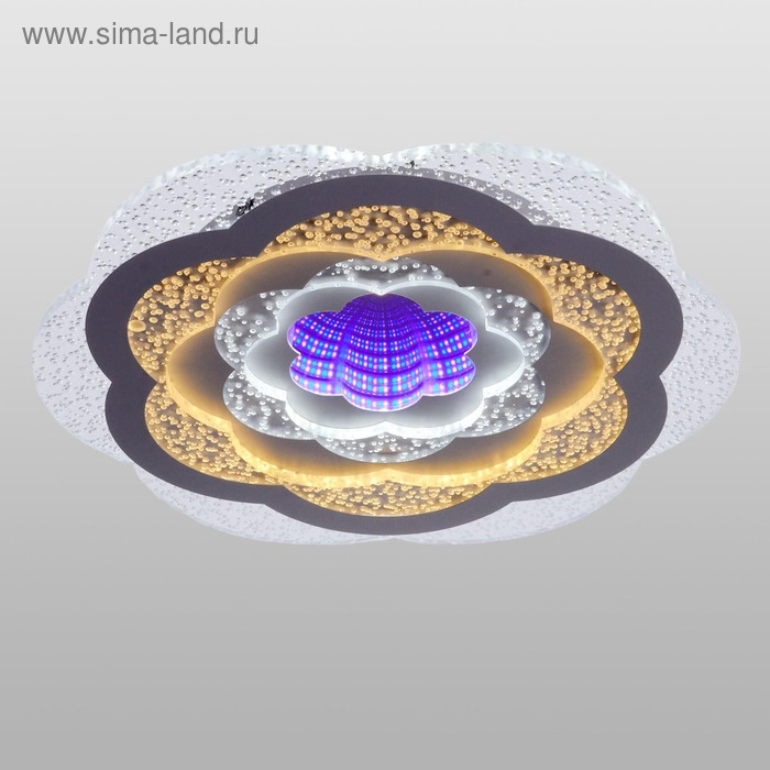Светильник с ПДУ 660608N LED 160Вт 3 режима 3000-6000К диммер белый 50х50х7,5 см BayerLux