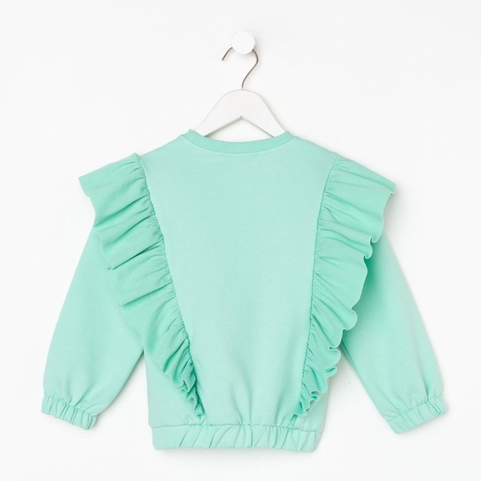 Свитшот для девочки KAFTAN "Basic line" размер 32 (110-116), цвет мята
