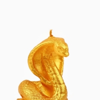 Свеча новогодняя &laquo;Змея на монетках&raquo;, на Новый год, золотая, 78 х 61 х 52